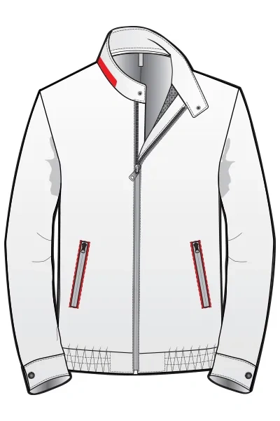 Under Collar Stand & Pockets Jet