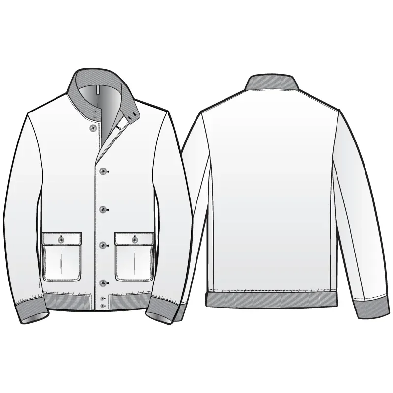 Bomber Jacket with patch, flap and pleat pockets