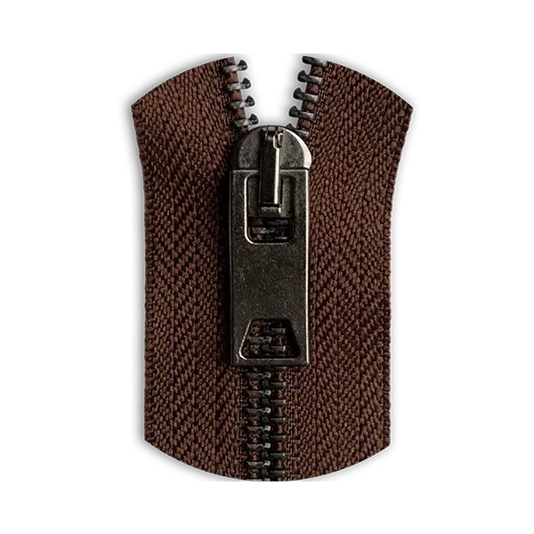 Two-Way Brown Zip