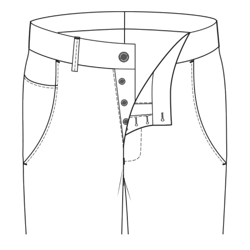 Metallic buttons closing