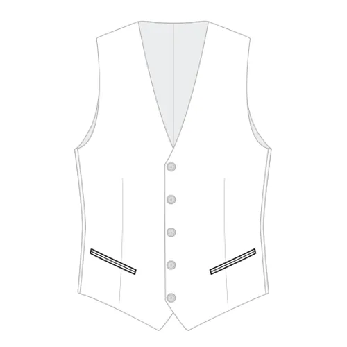 2 Dubbelbies zakken — Twee dubbelbies zakken voor een strak gilet.