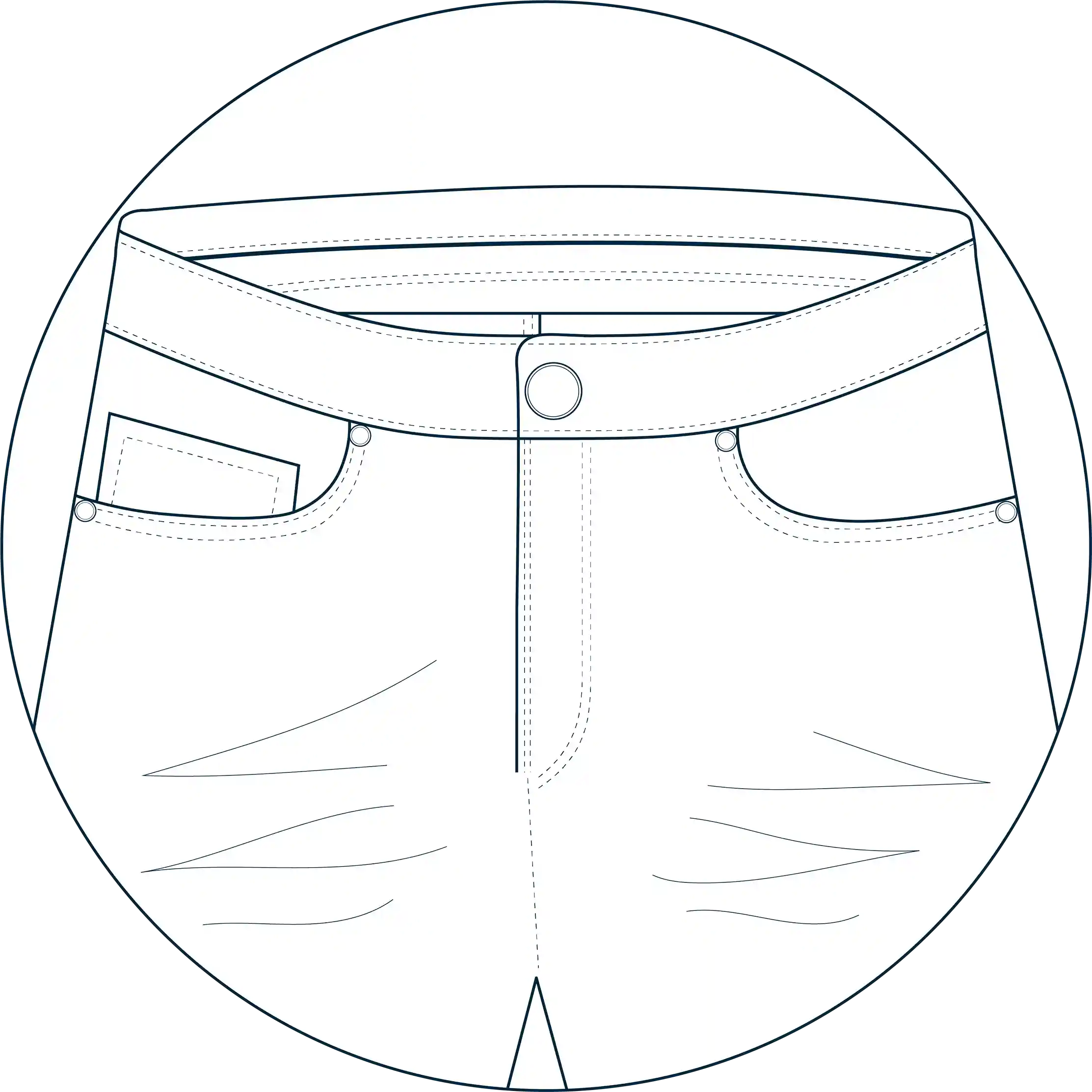 No belt loops