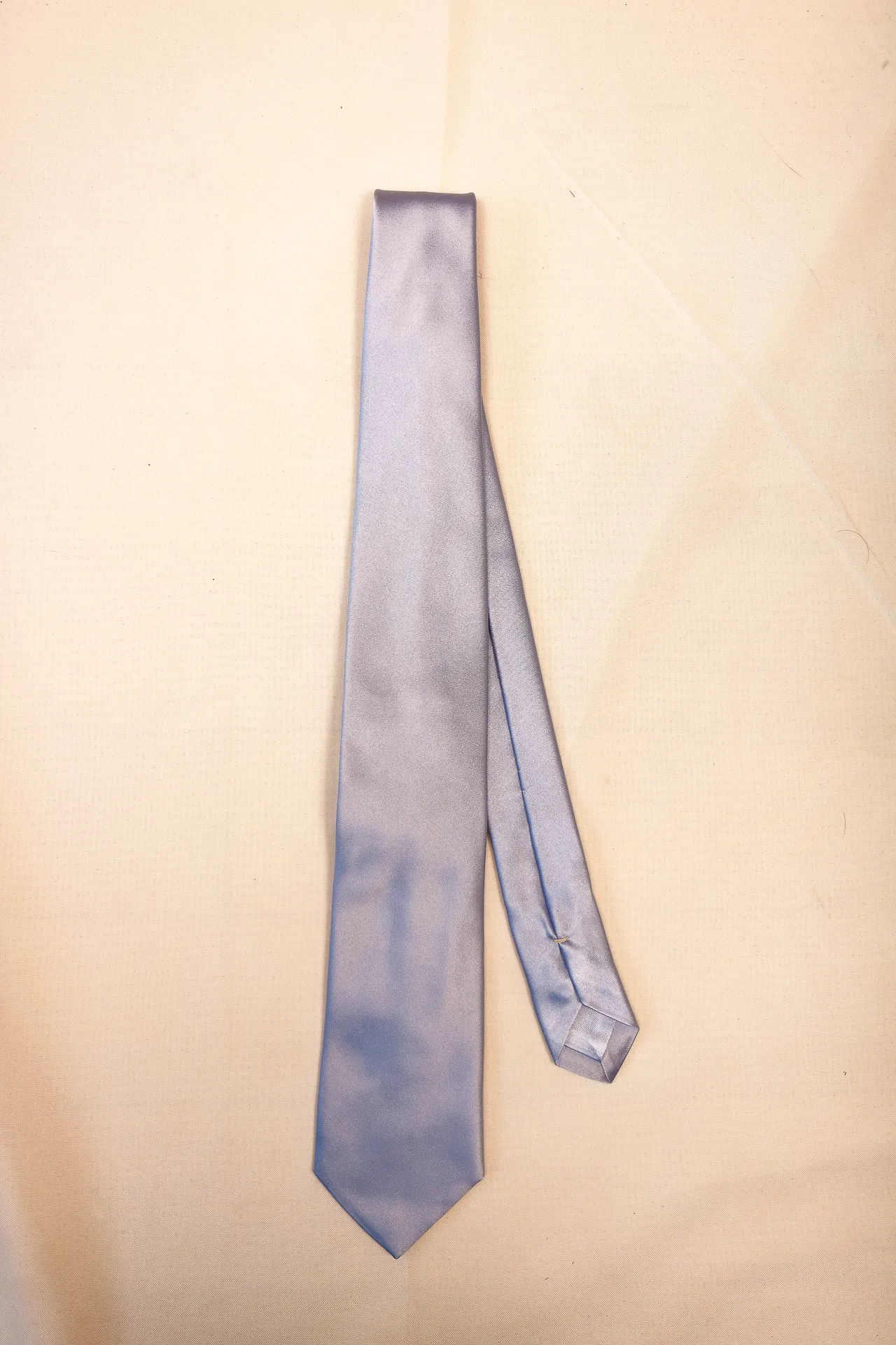 Tie 100% Silk Light Blue Gloss Self Tip