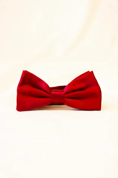 Bowtie100% Silk Red Plain