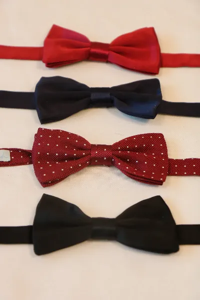 Bowtie100% Silk Red Plain