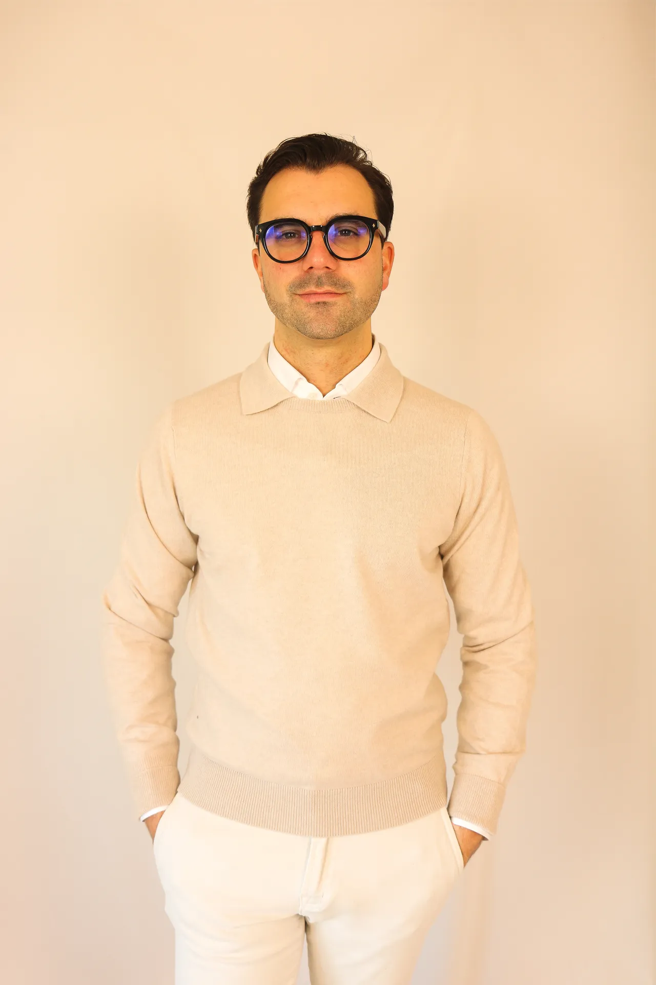 Polo Longsleeve beige Verona cashmere
