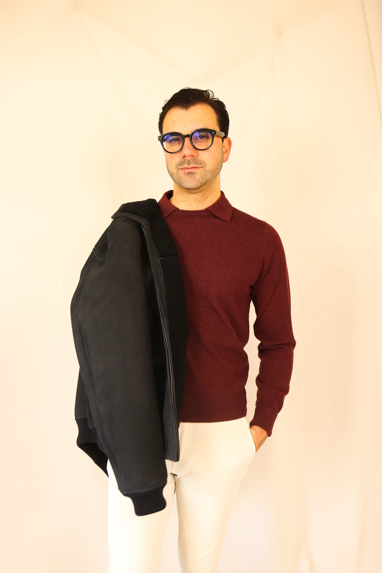 Fly Polo Gstaad 100% cashmere bordeaux