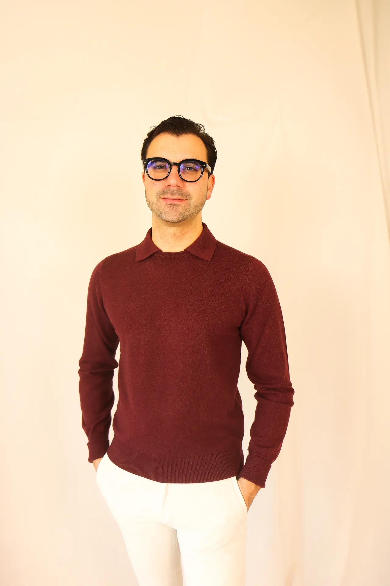Fly Polo Gstaad 100% cashmere bordeaux
