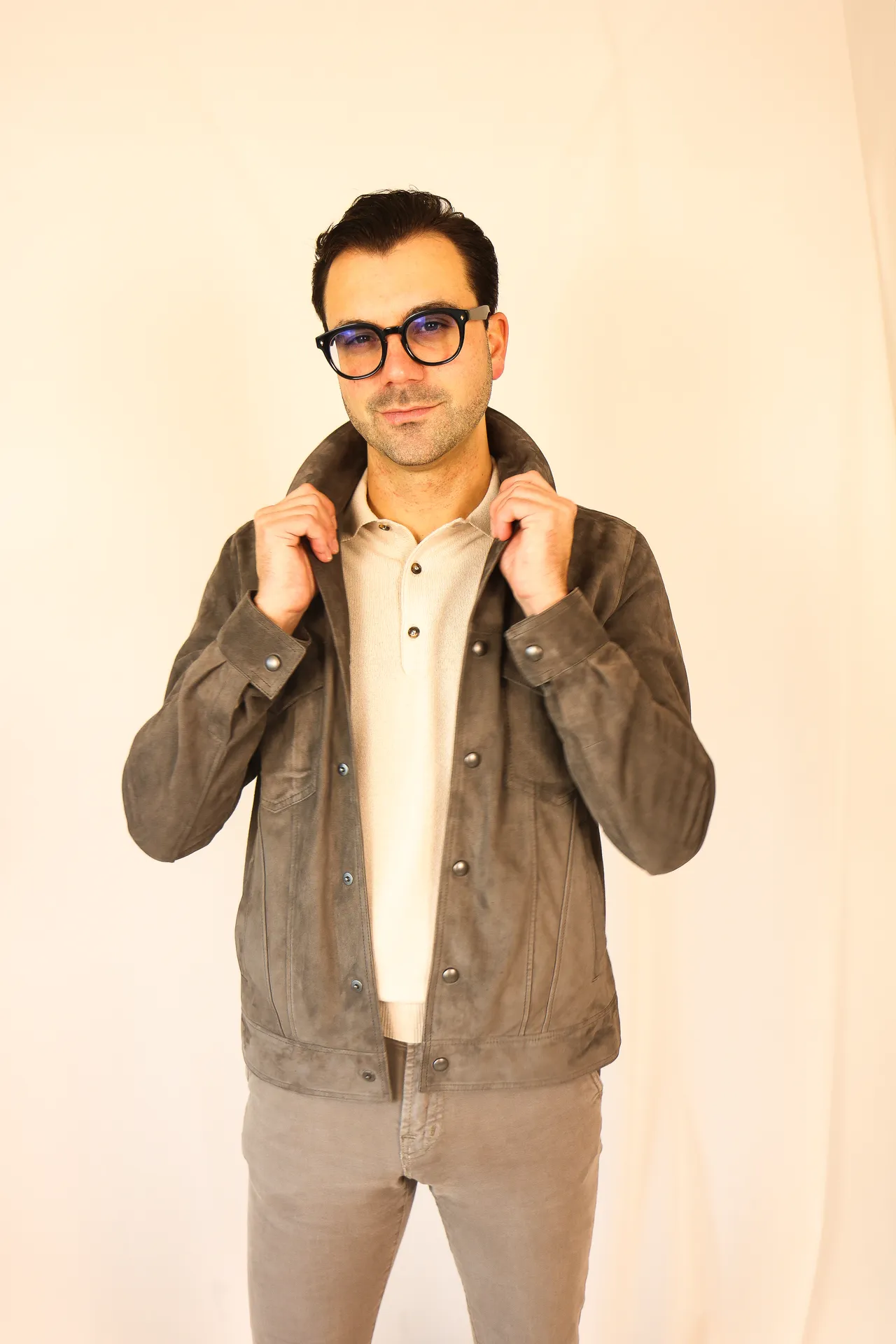 Jacket Rome iron grey suede