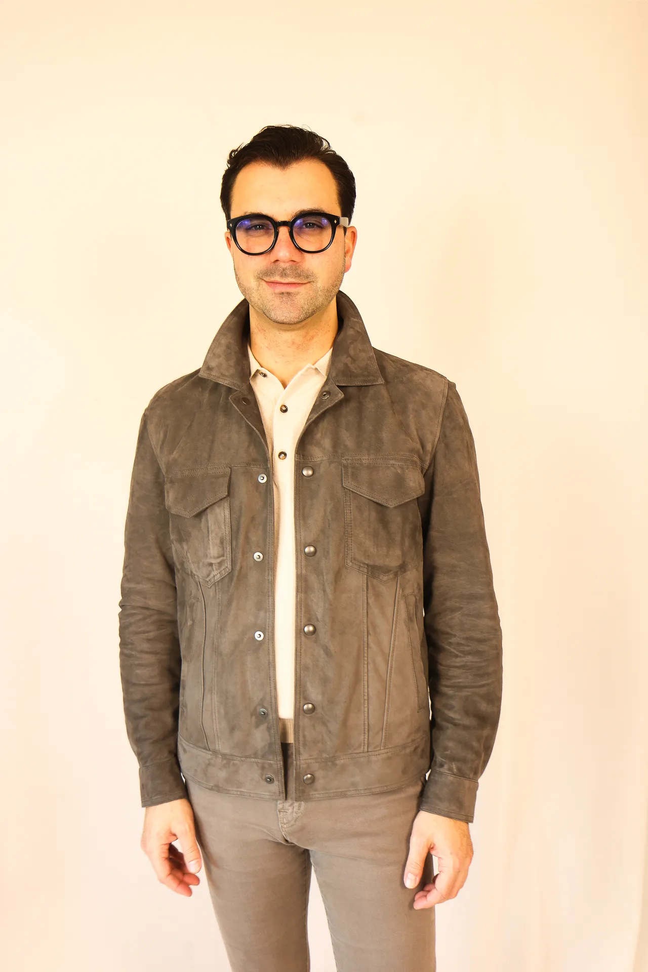 Jacket Rome iron grey suede