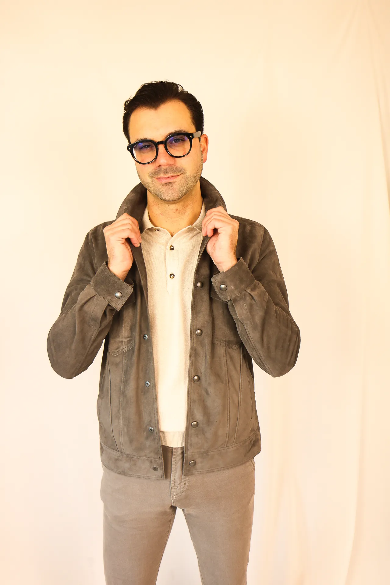 Jacket Rome iron grey suede