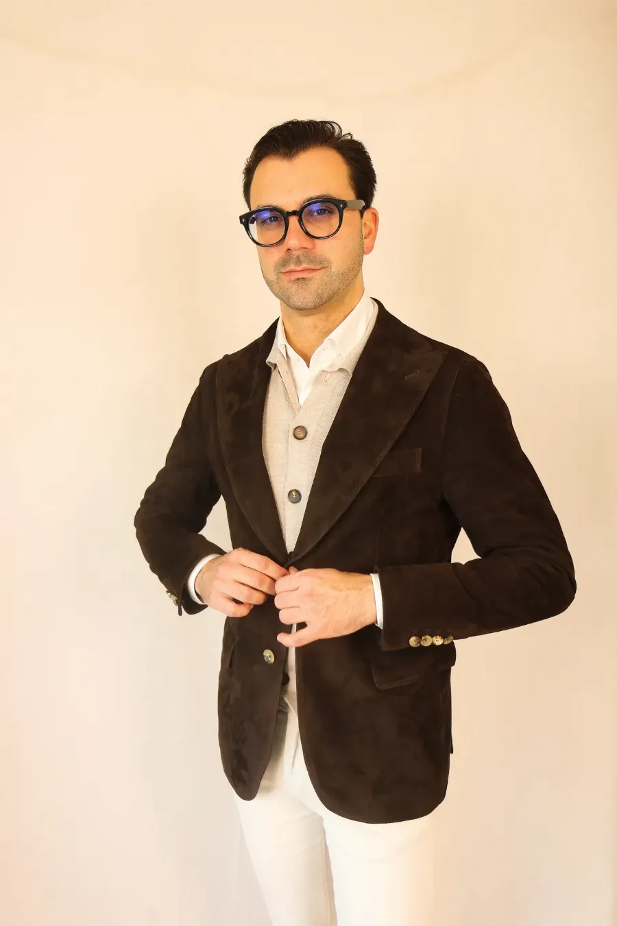 Jacket Torino dark brown suede