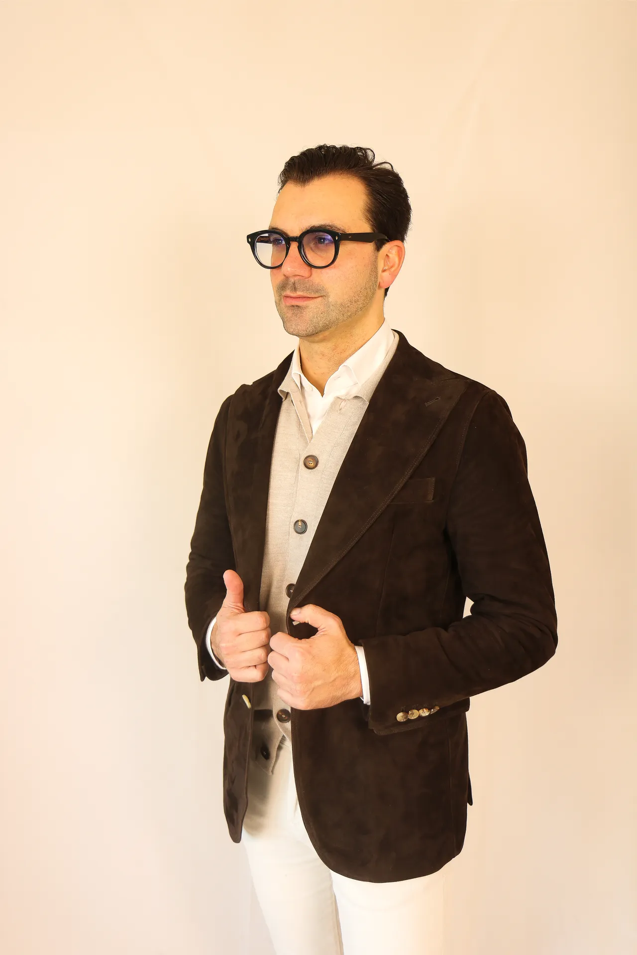 Jacket Torino dark brown suede