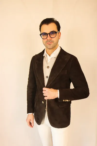 Jacket Torino dark brown suede