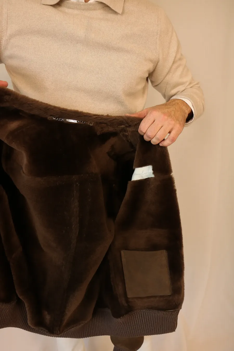 Coat Pilot brown shearling