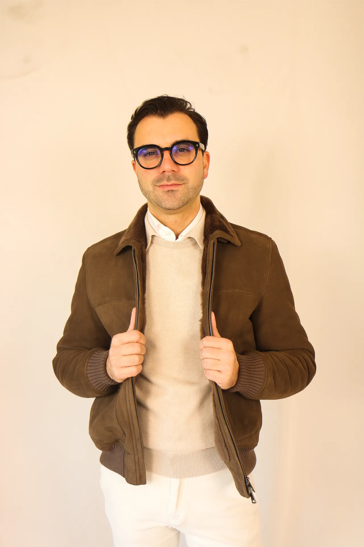 Coat Pilot brown shearling