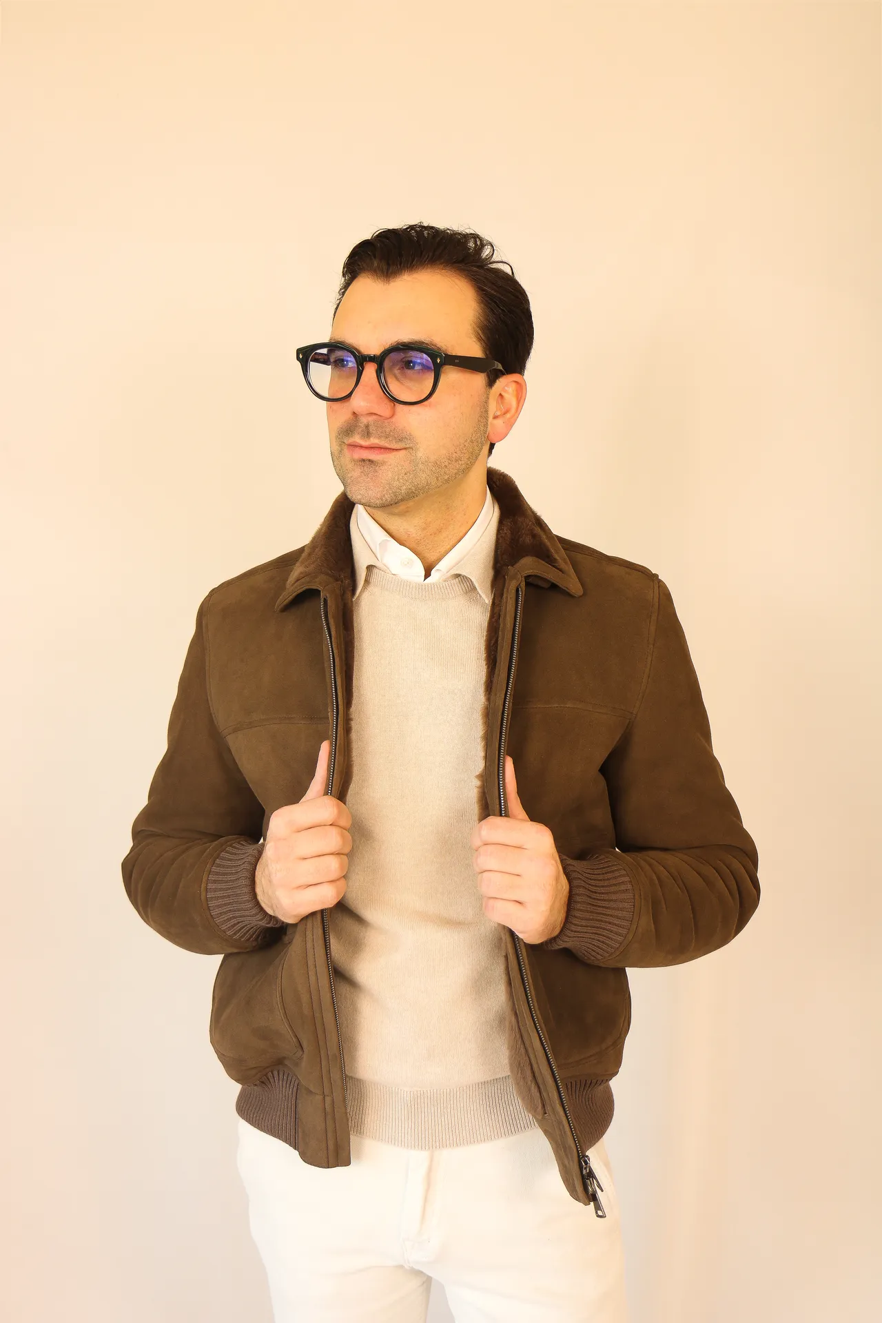 Coat Pilot brown shearling