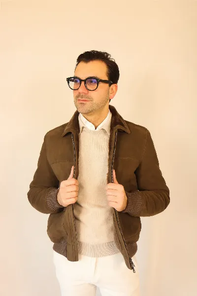 Coat Pilot brown shearling