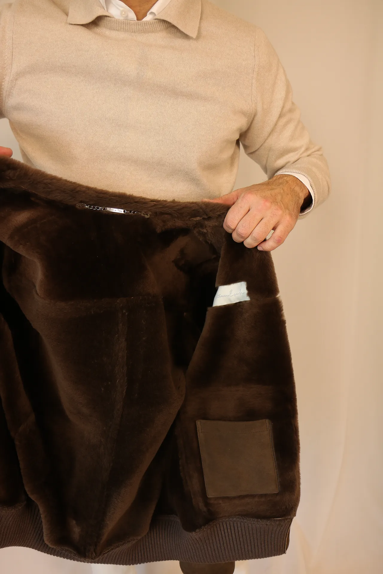 Coat Pilot brown shearling