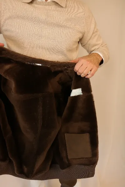 Coat Pilot brown shearling