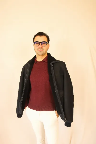 Coat Pilot navy shearling