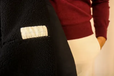 Coat Pilot navy shearling