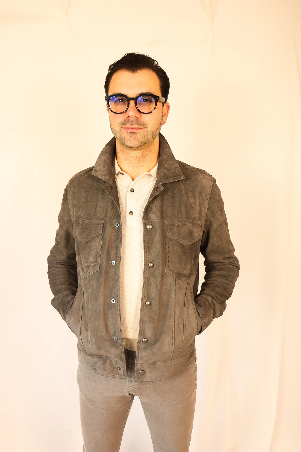 Jacket Rome iron grey suede