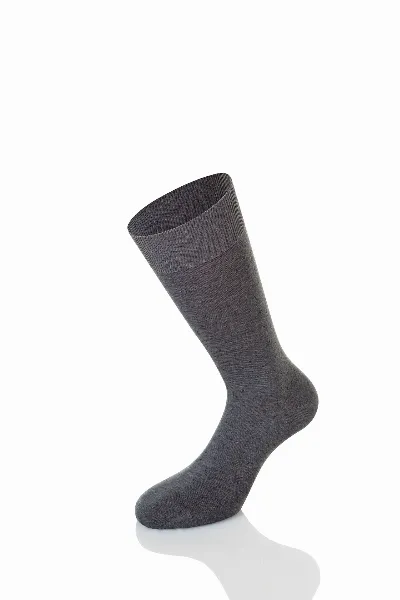 Men's short socks 100% cotton black grey