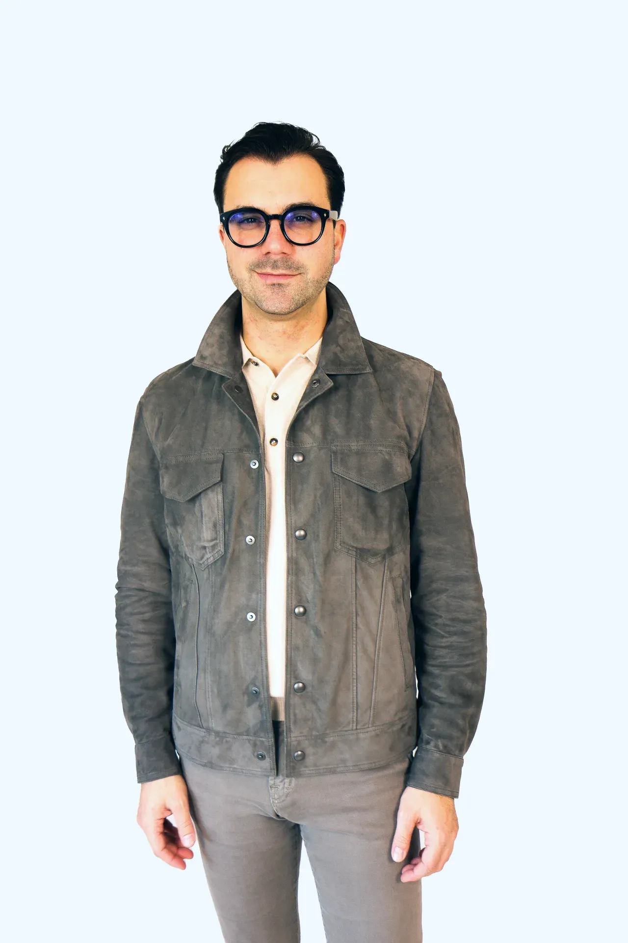 Jacket Rome iron grey suede