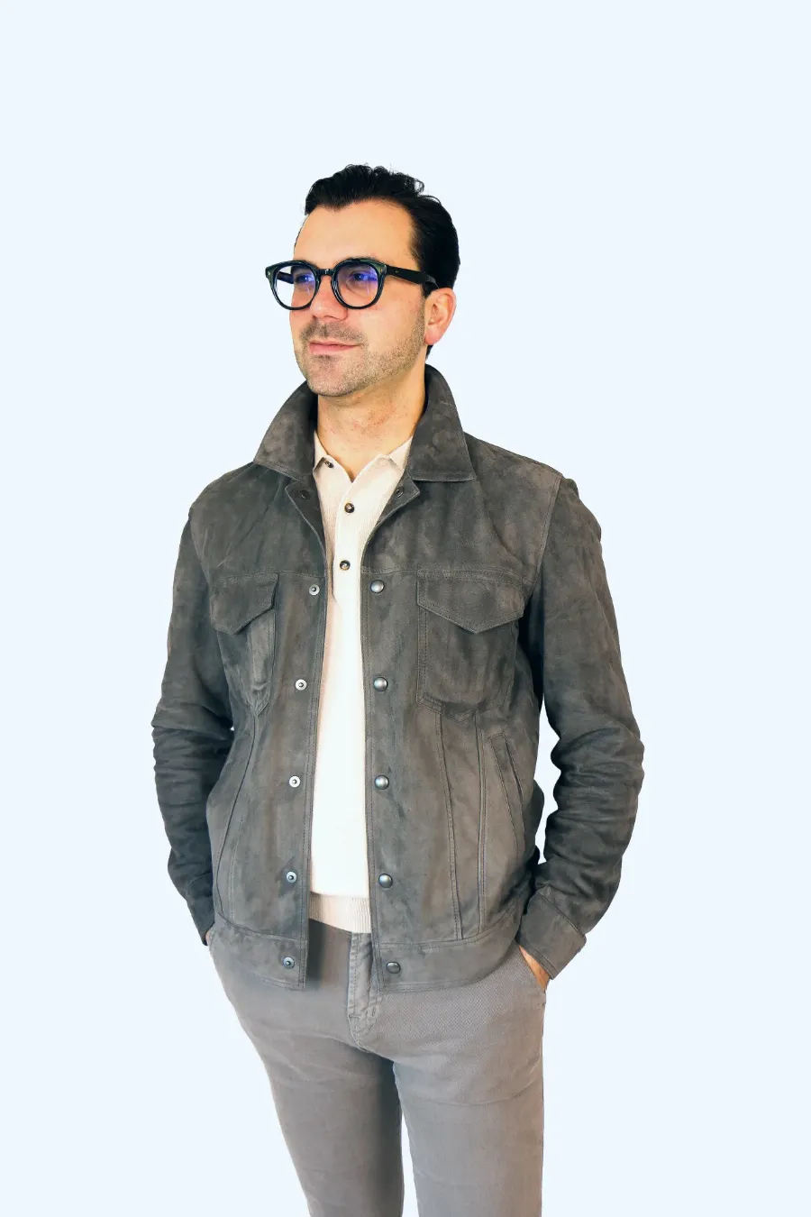 Jacket Rome iron grey suede  - IMG 9535