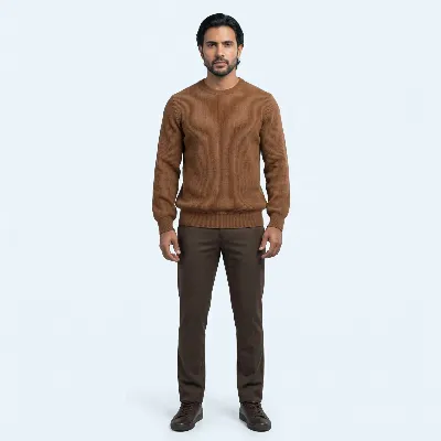 Rib knit sweater brown Milan cashmere   - 9c5606ac 2b23 448f b4a3 c8db261a8301 1774569562