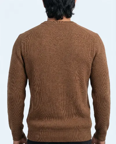 Rib knit sweater brown Milan cashmere   - 9c5606ac 2b23 448f b4a3 c8db261a8301 1774569552