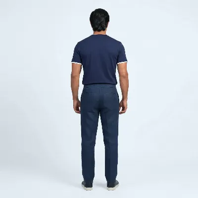 Jersey round neck Dozza navy pima cotton - 001 image f06a8895 ef8f 4856 ad17 68f75f6b8da5