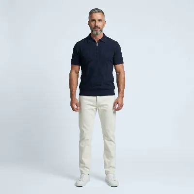 Polo zip Udine navy 100% silk - 8eb03fdc 0a9c 47d8 85ab 8c45048b123a 1774900286