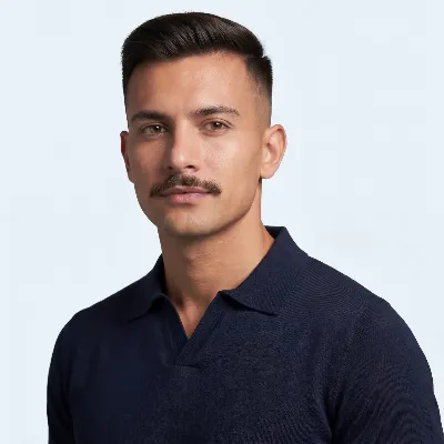 Polo Sacile navy 100% silk  - 8721399460580 3