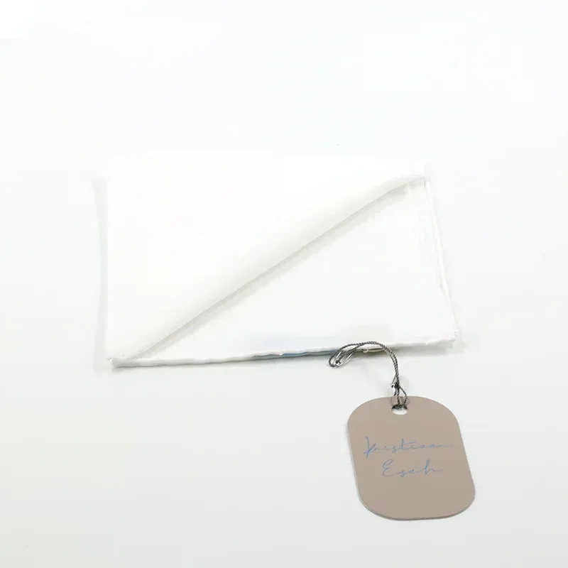 Pocket Square 100% Cotton 33x33cm White  - 8721399463154