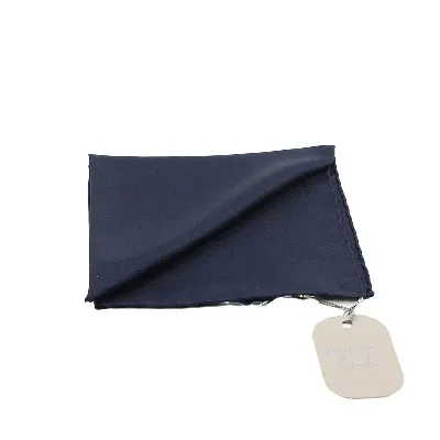 Pocket Square 100% Silk 37x37cm Navy  - 8721399463161