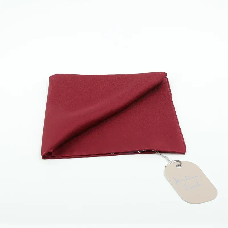 Pocket Square 100% Silk 37x37cm Red