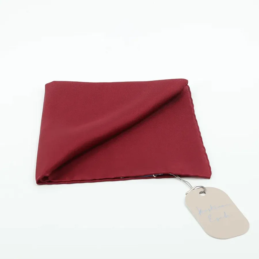 Pocket Square 100% Silk 37x37cm Red  - 8721399463178 1