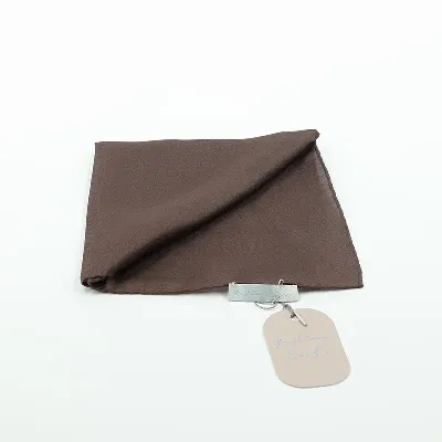 Pocket Square 100% Silk 37x37cm Brown  - 8721399463192