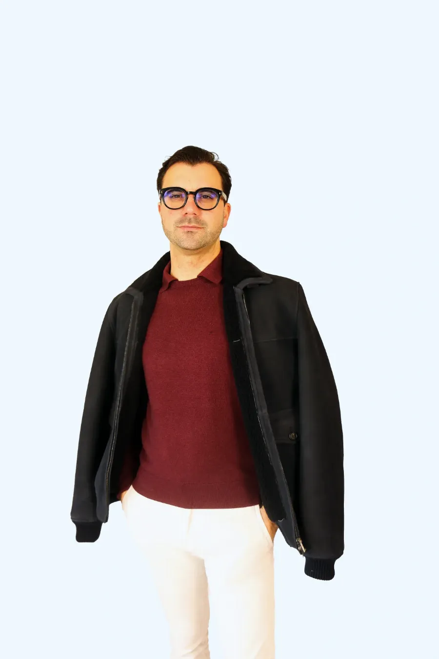 Coat Pilot navy shearling - IMG 9269