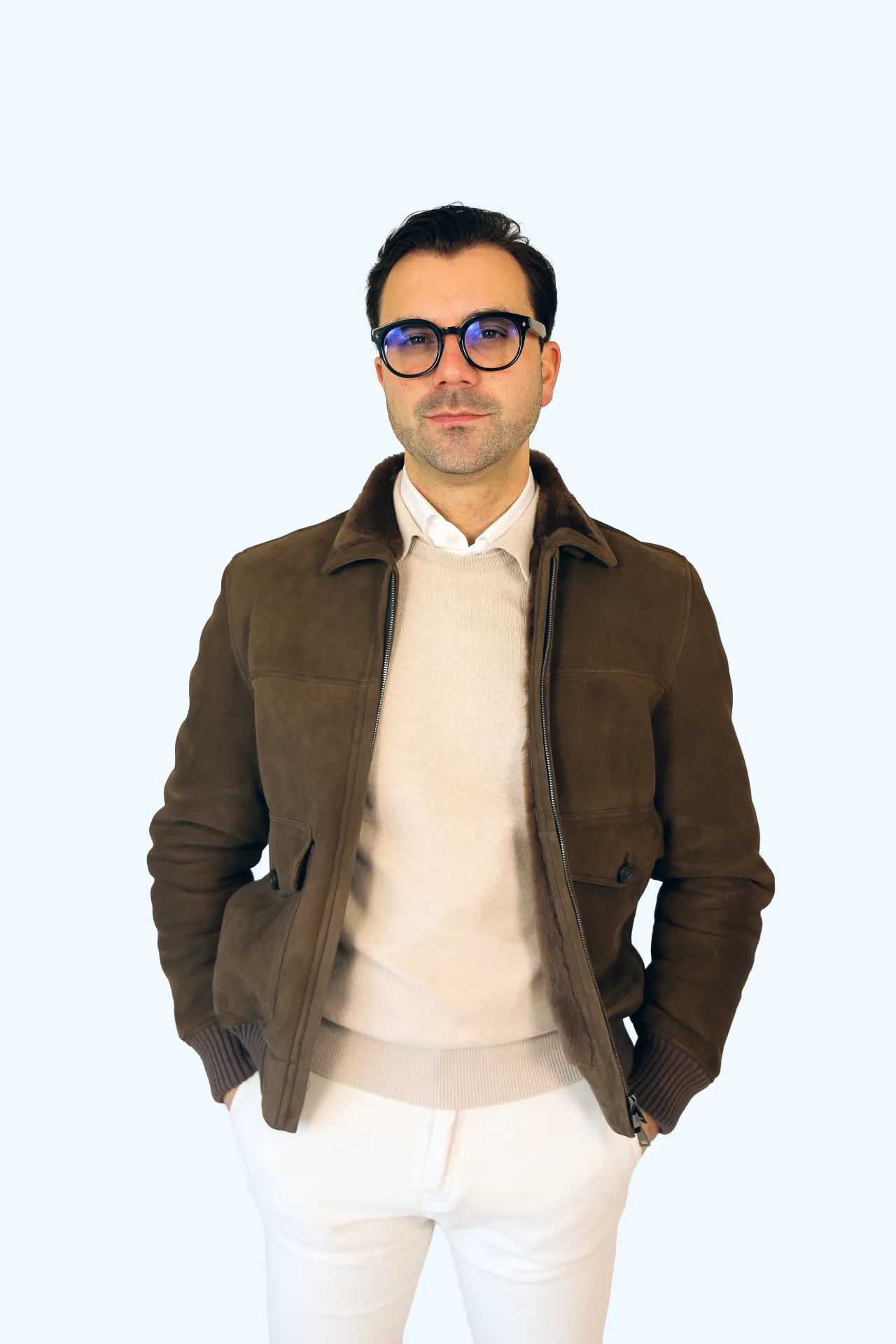 Coat Pilot brown shearling