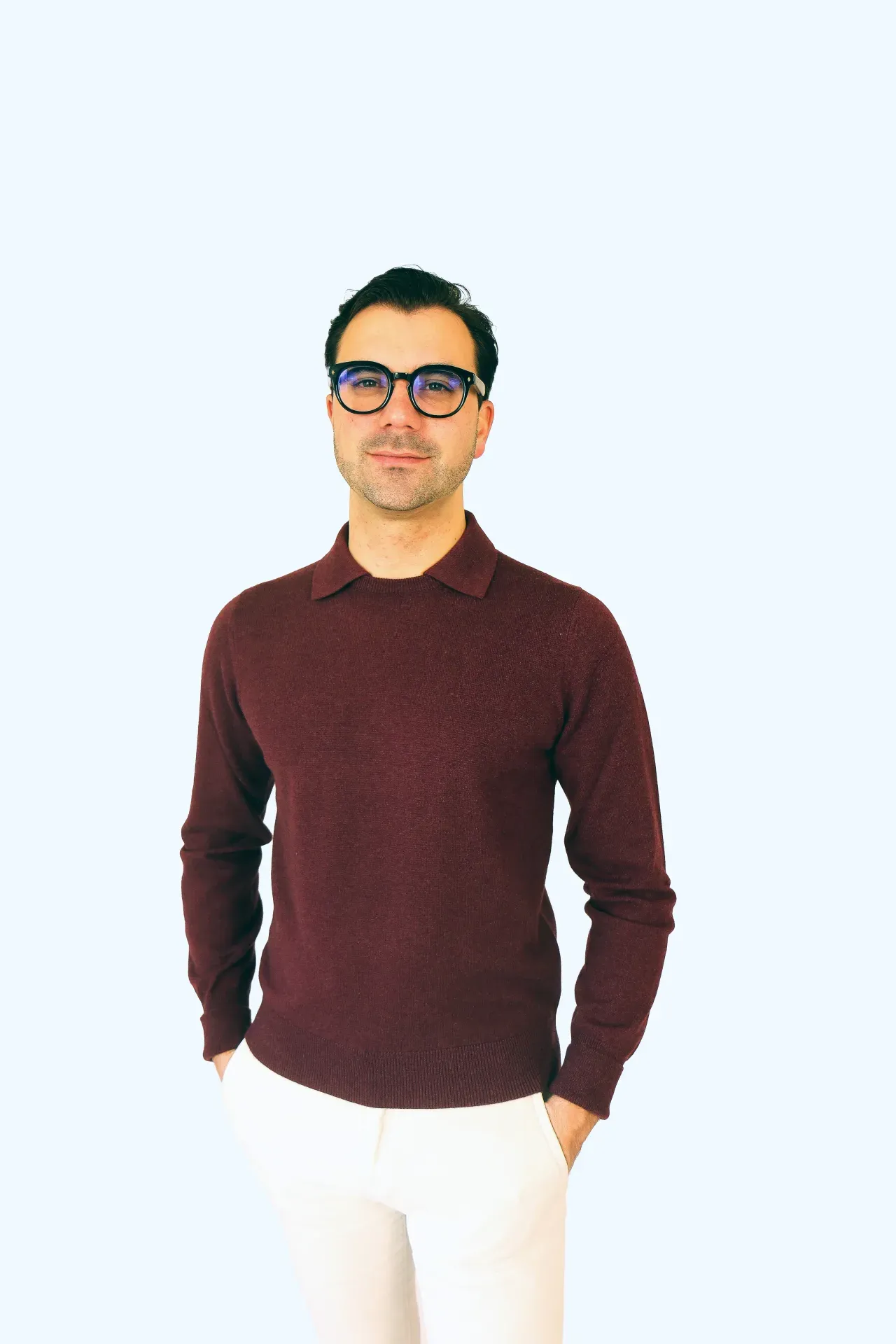 Fly Polo Verona 100% cashmere bordeaux