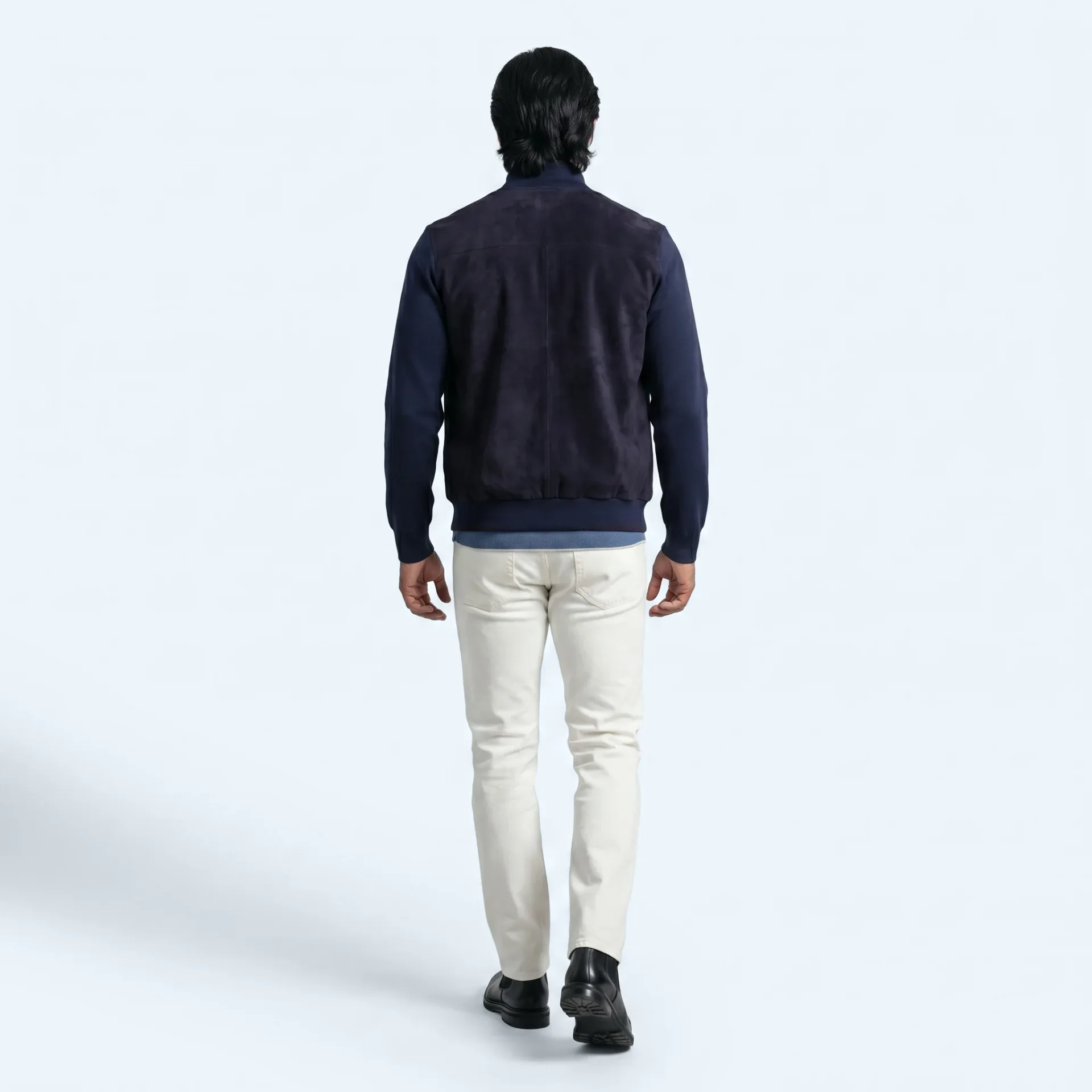 Jacket Cervo midnight blue suede / kashilk
