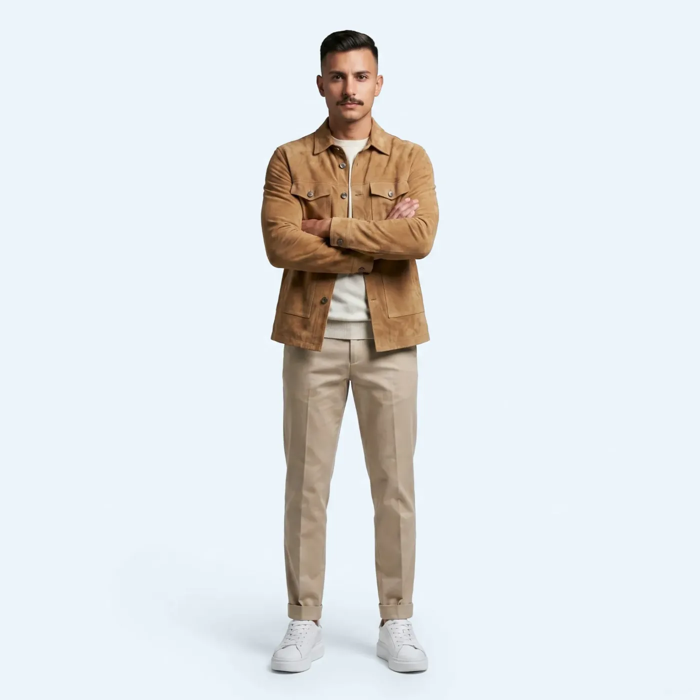 Jacket Arco suede unlined Walnut brown