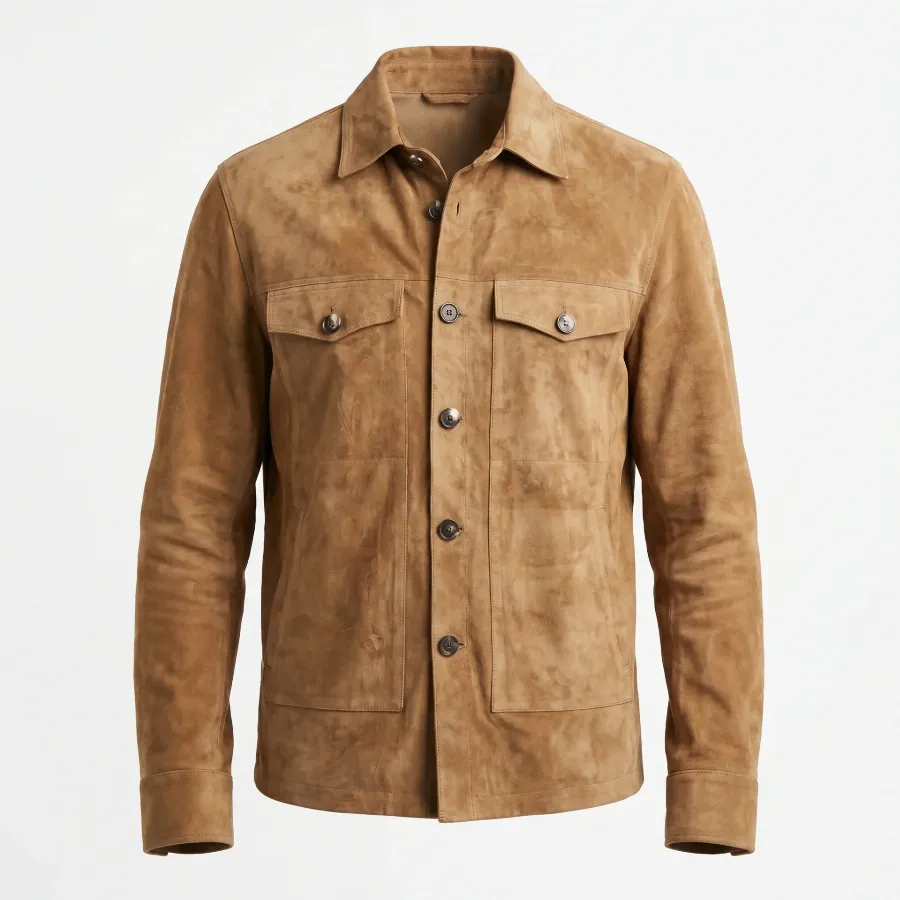 Jacket Arco suede unlined Walnut brown - 8721399463710