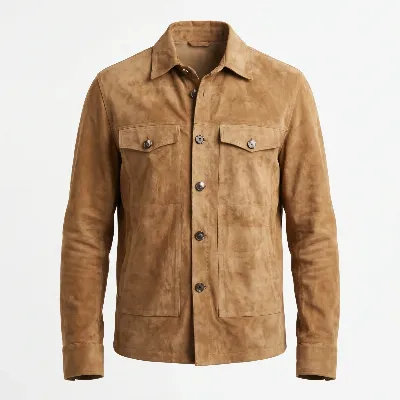 Jacket Arco suede unlined Walnut brown - 8721399463710