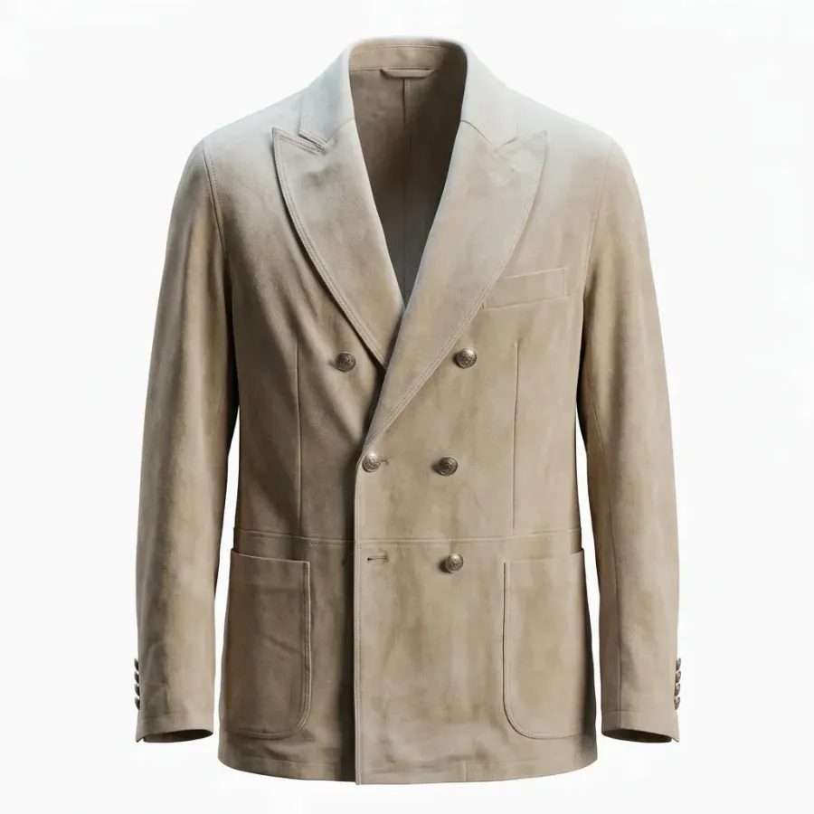 Jacket Barga suede unlined Ivory - 8721399463918