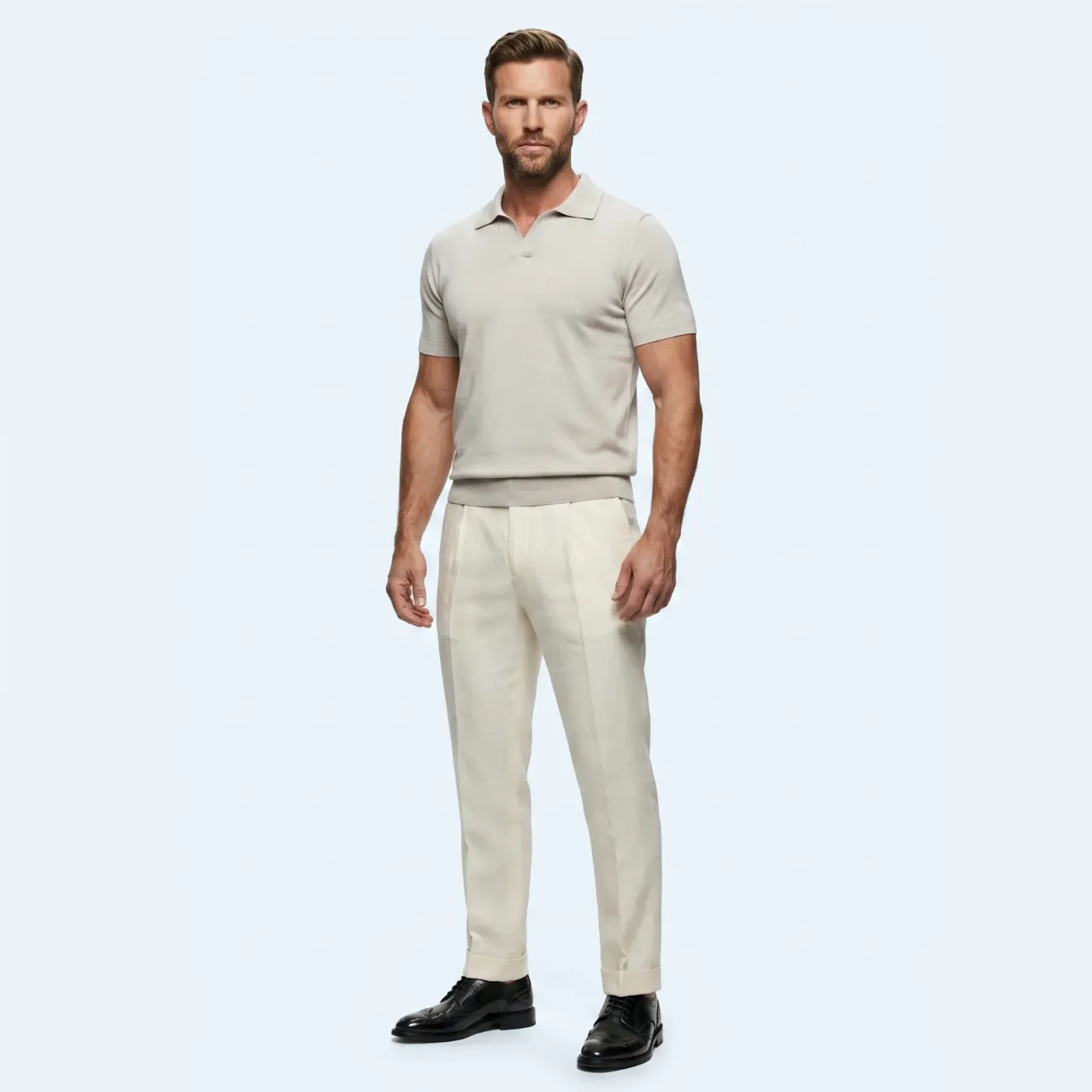 Polo Sacile ivory 100% silk