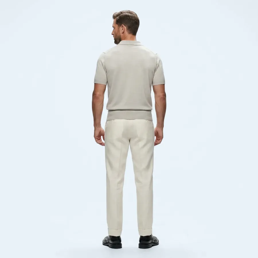 Polo Sacile ivory 100% silk  - 8721399460412 2